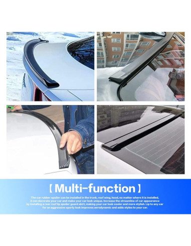 Kit Alerón Trasero Universal Banseko 149.86 cm Negro Mate