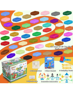 Kit de Arcilla Secada al Aire QMay 50 Colores DIY No Tóxica 2