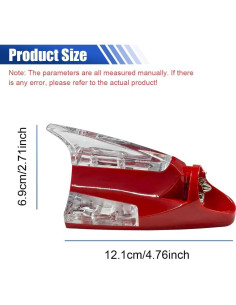 Luz LED de Techo YoRise para Coche - Aleta de Tiburón Rojo 2