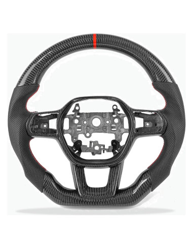 Volante de fibra de carbono ZDLZCF para Honda Civic 2020-2024
