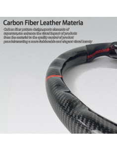 Volante de fibra de carbono ZDLZCF para Honda Civic 2020-2024 2