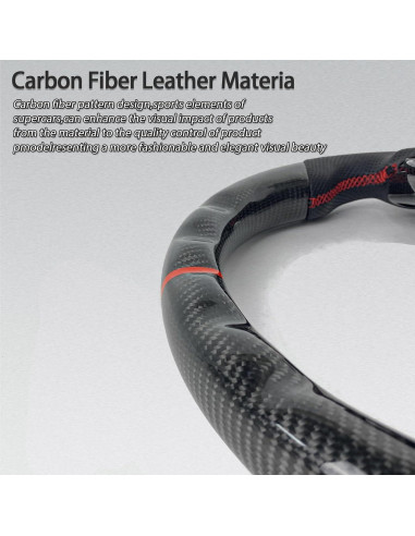 Volante de fibra de carbono ZDLZCF para Honda Civic 2020-2024