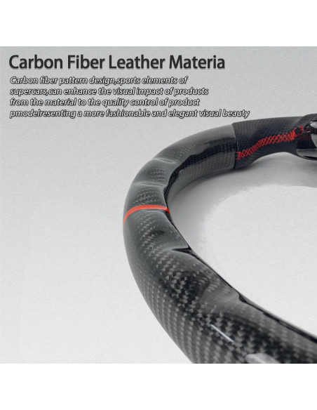 Volante de fibra de carbono ZDLZCF para Honda Civic 2020-2024