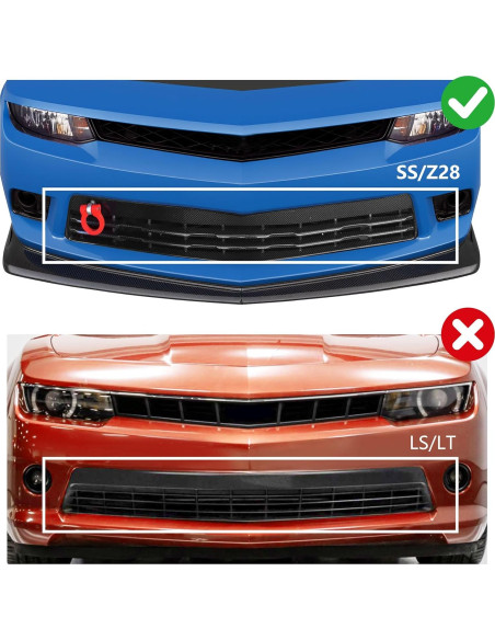 Rejilla Inferior Delantera KUAFU para Chevy Camaro SS Z28 2014-2015