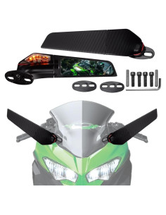 Espejos Retrovisores LED VORIPO para Motocicleta Ajustables