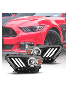Faros AUTOWIKI para Ford Mustang 2015-2017 Lente Clara