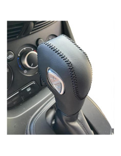 Cubierta de pomo de cambio de cuero negro Ford Focus Fiesta Fusion