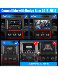 Estéreo Android AWESAFE para Dodge RAM 1500 2500 3500 AC Manual 2+32GB 2