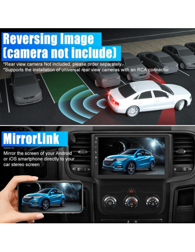 Estéreo Android AWESAFE para Dodge RAM 1500 2500 3500 AC Manual 2+32GB