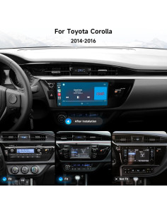 Radio Estéreo Android 13 Dasaita para Toyota Corolla 2014-2016 2