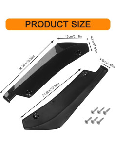 Difusores de Parachoques Trasero HQRNYP 13x34.5 cm Universal 2