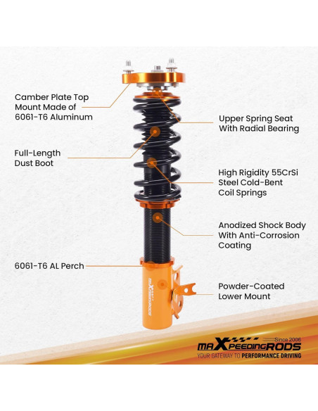 Amortiguadores Ajustables maXpeedingrods para Honda Civic 2006-2011