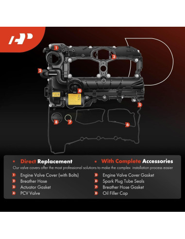 Tapa de Válvula de Motor A-Premium N20 2.0L para BMW