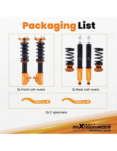 Amortiguadores Ajustables maXpeedingrods para Honda Civic 2006-2011