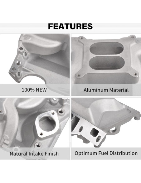 Colector de Admisión BATONECO Doble Plano Aluminio 318 V8