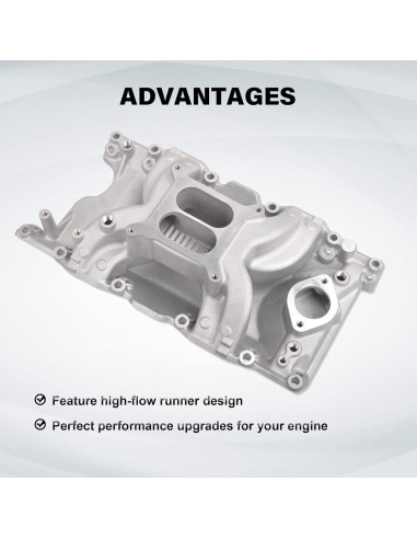 Colector de Admisión BATONECO Doble Plano Aluminio 318 V8