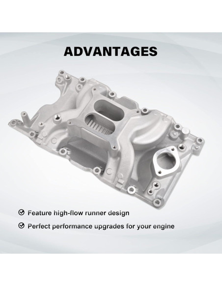 Colector de Admisión BATONECO Doble Plano Aluminio 318 V8