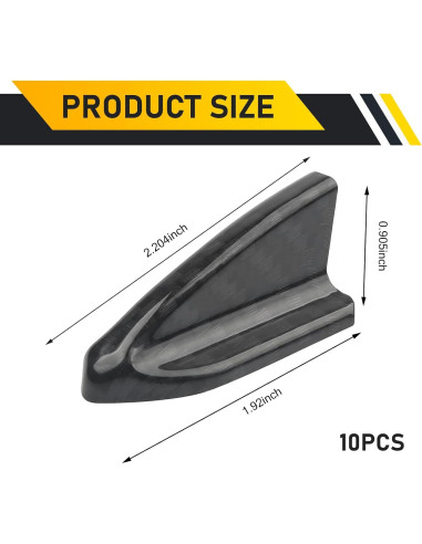 Kit 10 PCS Difusor de Coche Aleta de Tiburón Dogary Negro