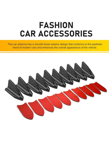 Kit 10 PCS Difusor de Coche Aleta de Tiburón Dogary Negro
