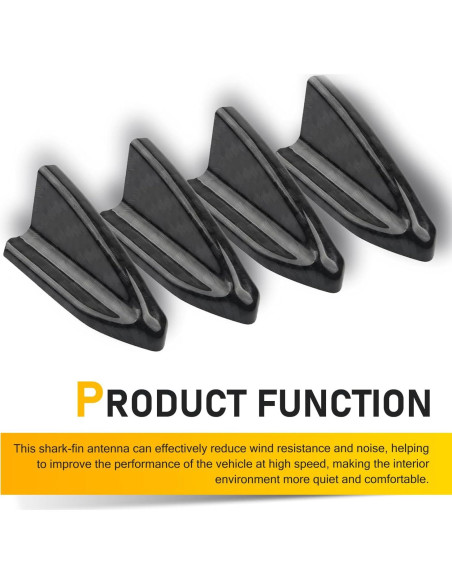 Kit 10 PCS Difusor de Coche Aleta de Tiburón Dogary Negro