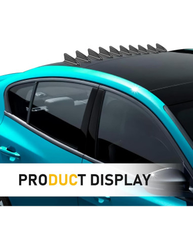 Kit 10 PCS Difusor de Coche Aleta de Tiburón Dogary Negro