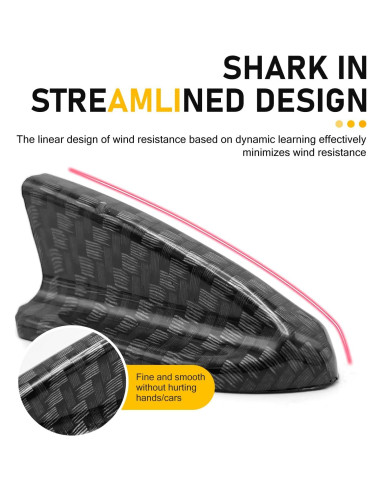 Kit 10 PCS Difusor de Coche Aleta de Tiburón Dogary Negro