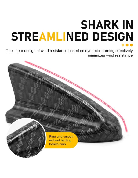 Kit 10 PCS Difusor de Coche Aleta de Tiburón Dogary Negro