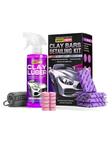 Barras de Arcilla para Auto XPERTCHEMY 400g y Lubricante 16oz
