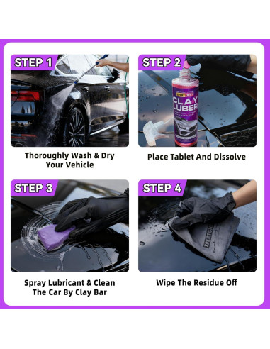 Barras de Arcilla para Auto XPERTCHEMY 400g y Lubricante 16oz