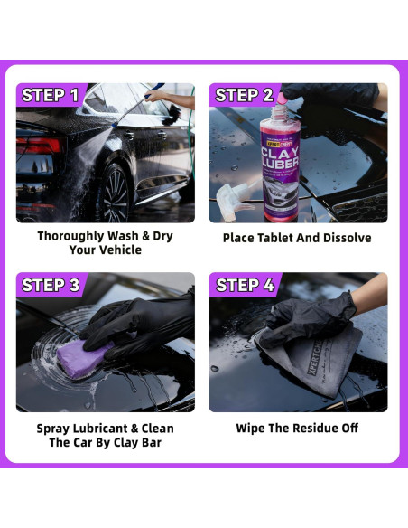 Barras de Arcilla para Auto XPERTCHEMY 400g y Lubricante 16oz