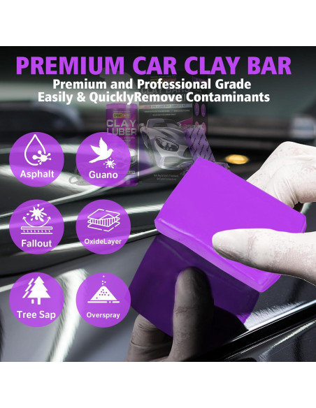 Barras de Arcilla para Auto XPERTCHEMY 400g y Lubricante 16oz