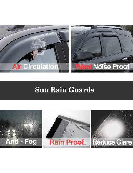 Deflectores de Viento Kucaruce para Ford Fiesta 2009-2019