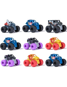 Paquete de 9 Mini Camiones Monstruo Marvel Spin Master 1:87 2
