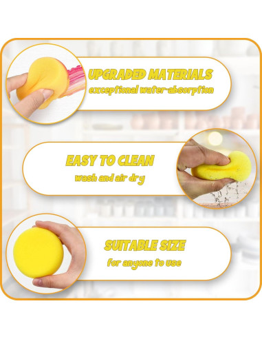 25 Pcs Esponjas de Cerámica Rokkuon para Pintura y Arcilla