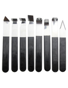 Set de 8 cuchillos de tallado de cerámica Hewnda 22-03887
