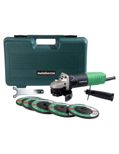 Amoladora Angular Metabo HPT G12SR4 4.5" 980W con Discos