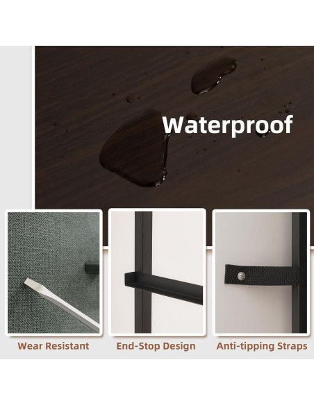 Cómoda Somdot 4 Cajones Gris Carbón para Dormitorio y Closet