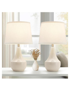 Juego de 2 Lámparas de Mesa GyroVu Cerámica 47 cm LED