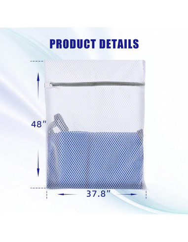 2 Bolsas de Lavandería Malla AZRDXSD 40x50 cm Cremallera