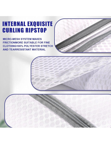 2 Bolsas de Lavandería Malla AZRDXSD 40x50 cm Cremallera