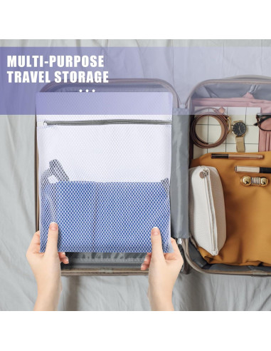 2 Bolsas de Lavandería Malla AZRDXSD 40x50 cm Cremallera