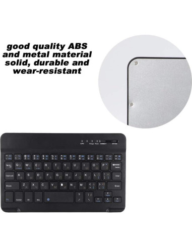 Teclado Bluetooth Diyeeni Bilingüe Ruso e Inglés 7" Recargable