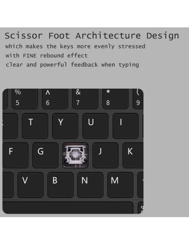 Teclado Bluetooth Diyeeni Bilingüe Ruso e Inglés 7" Recargable