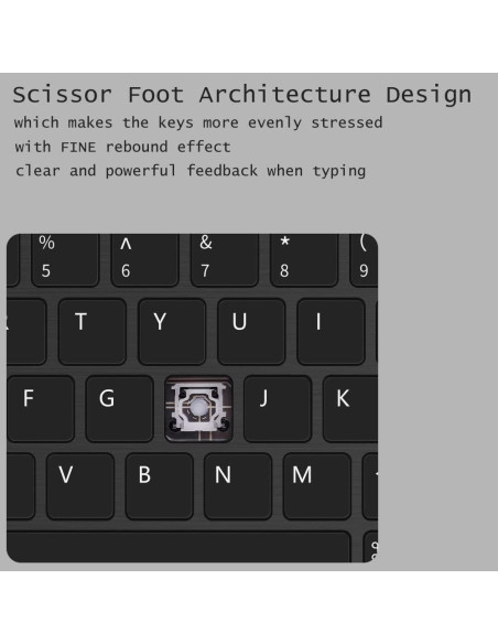 Teclado Bluetooth Diyeeni Bilingüe Ruso e Inglés 7" Recargable