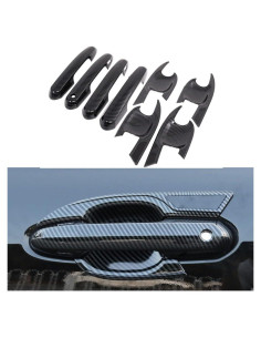 Cubierta de Manija de Puerta LEXLEY 8Pcs Fibra de Carbono Toyota Highlander 2020-2025