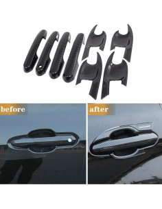 Cubierta de Manija de Puerta LEXLEY 8Pcs Fibra de Carbono Toyota Highlander 2020-2025 2