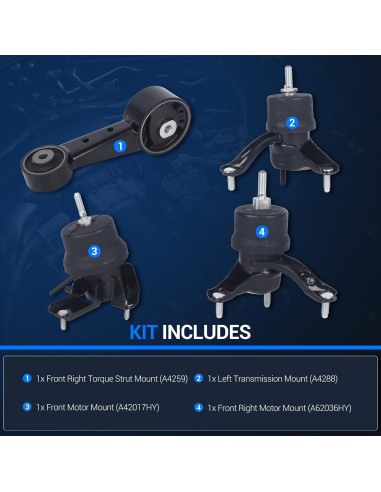 Kit de Montaje Motor y Transmisión Autoround para Toyota V6
