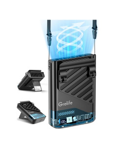 Ventilador Portátil Grelife Clip Cintura 10000 RPM 5 Velocidades