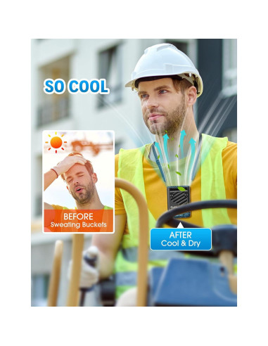 Ventilador Portátil Grelife Clip Cintura 10000 RPM 5 Velocidades