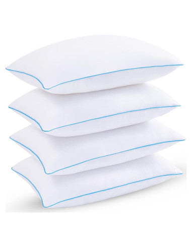 Almohadas Uniqwamer Estándar 4 Piezas Relleno Suave Transpirable